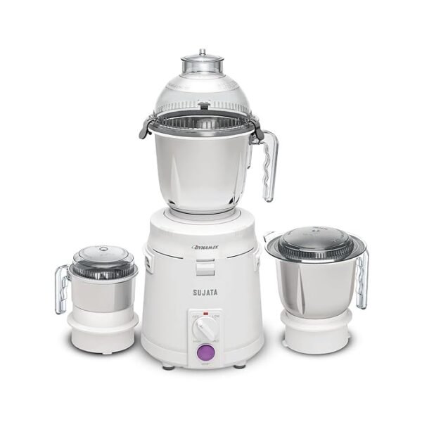 Sujata Dynamix 900 Watts Mixer Grinder | 22000 Rotations Per Min | 90 Minutes Continuous Running | 3 Versatile Jars 1500 ml, 1000 ml and 400 ml